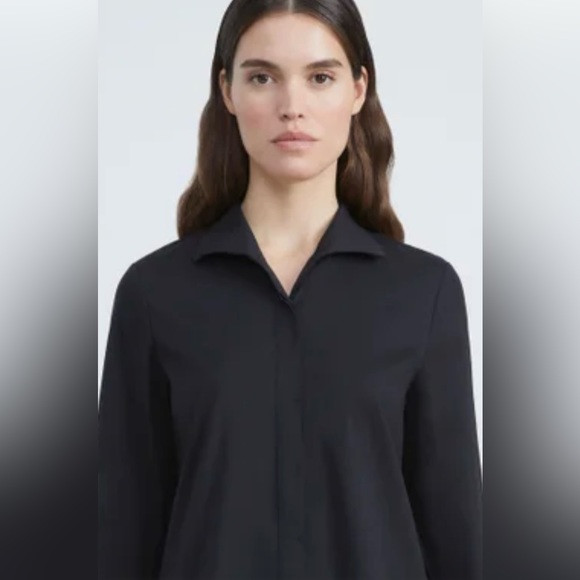 🌟🌟NWT🌟🌟Lafayette 148 Black Cotton Blouse Size XXL - Picture 2 of 4